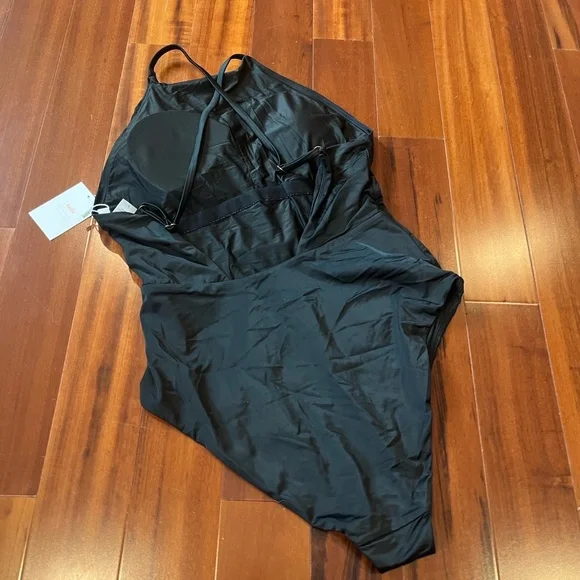 New NWT Andie The‎ Asbury Swimsuit Black One-Piece Swim Size Large - Picture 3 of 5
